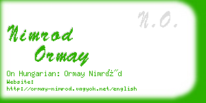 nimrod ormay business card